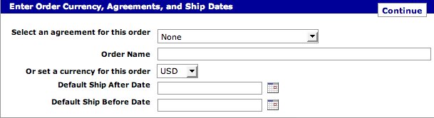 PO Agreement Screen