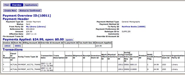 Applying payment to Invoice