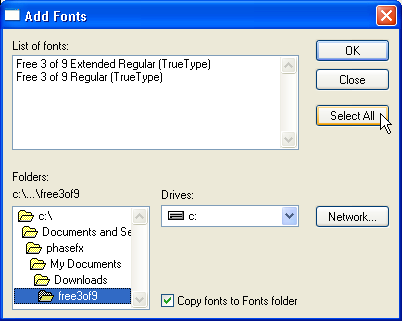 picture of winxp fonts dialog
