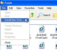 picture of fonts window